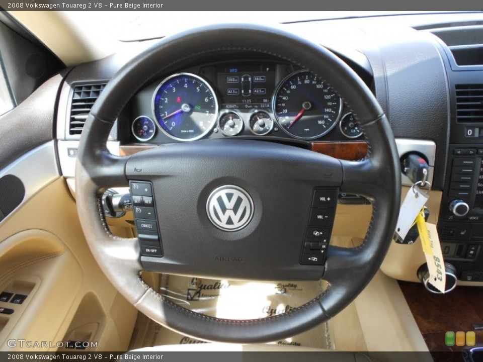 Pure Beige Interior Steering Wheel for the 2008 Volkswagen Touareg 2 V8 #52915311