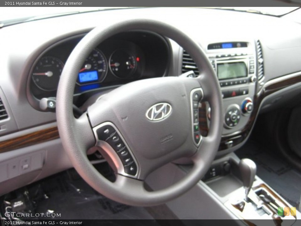 Gray Interior Steering Wheel for the 2011 Hyundai Santa Fe GLS #52915629