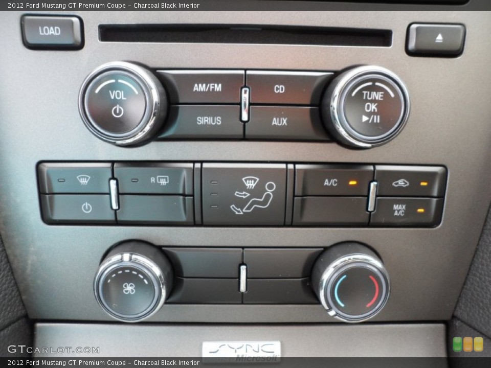 Charcoal Black Interior Controls for the 2012 Ford Mustang GT Premium Coupe #52915896