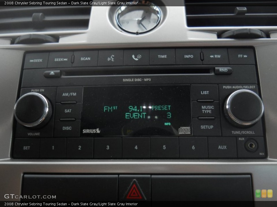 Dark Slate Gray/Light Slate Gray Interior Controls for the 2008 Chrysler Sebring Touring Sedan #52918932