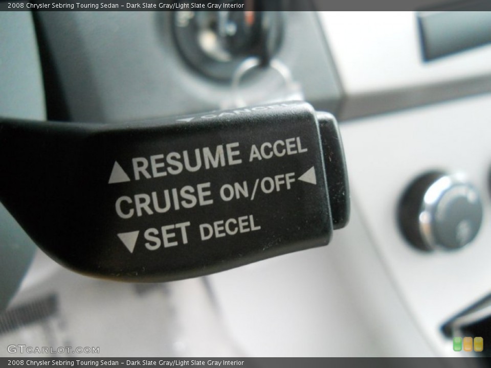 Dark Slate Gray/Light Slate Gray Interior Controls for the 2008 Chrysler Sebring Touring Sedan #52919025