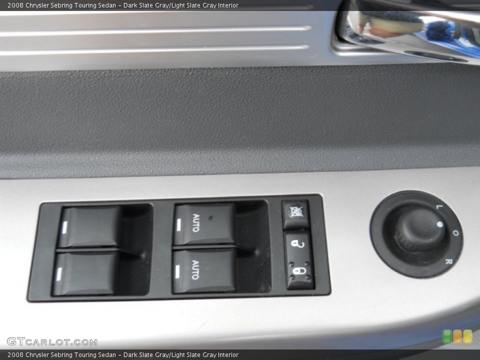 Dark Slate Gray/Light Slate Gray Interior Controls for the 2008 Chrysler Sebring Touring Sedan #52919040