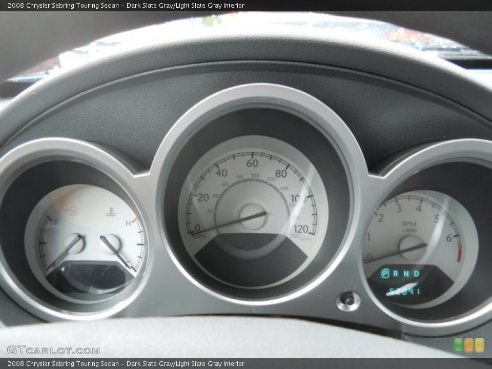 Dark Slate Gray/Light Slate Gray Interior Gauges for the 2008 Chrysler Sebring Touring Sedan #52919202