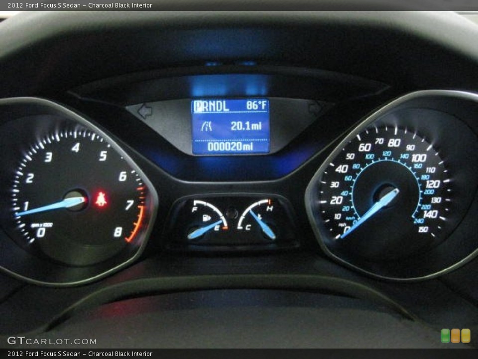 Charcoal Black Interior Gauges for the 2012 Ford Focus S Sedan #52920675