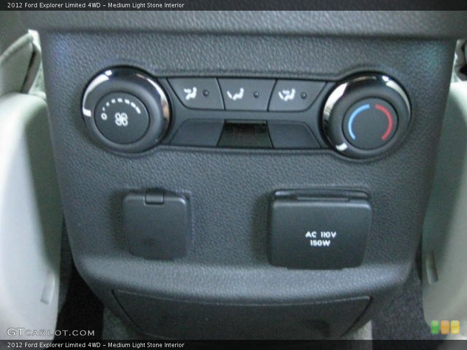 Medium Light Stone Interior Controls for the 2012 Ford Explorer Limited 4WD #52921104