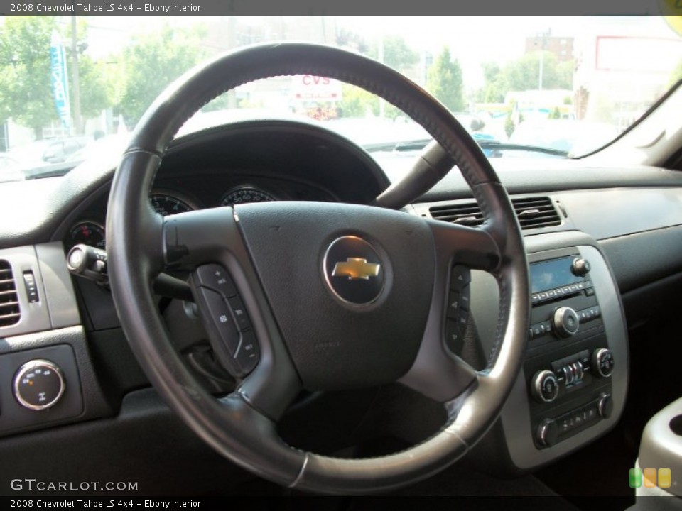 Ebony Interior Steering Wheel for the 2008 Chevrolet Tahoe LS 4x4 #52922791