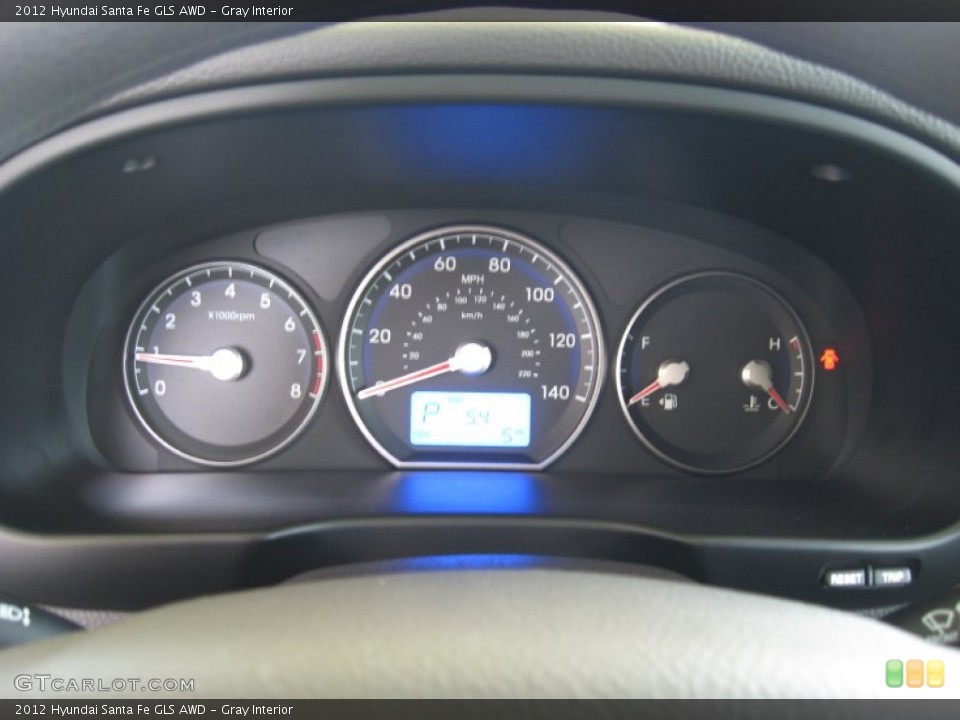 Gray Interior Gauges for the 2012 Hyundai Santa Fe GLS AWD #52923010