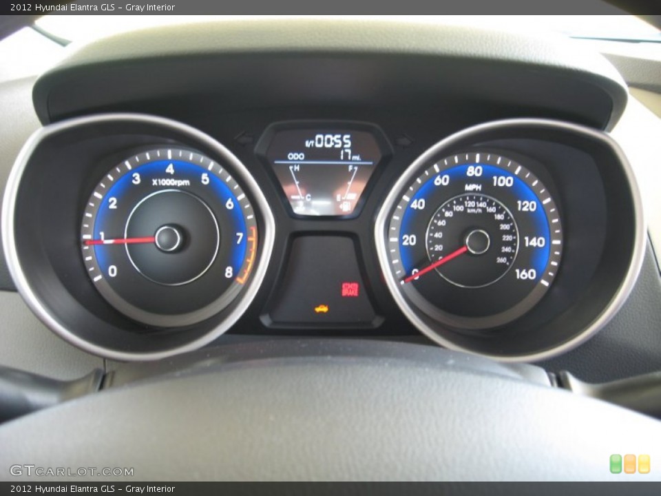 Gray Interior Gauges for the 2012 Hyundai Elantra GLS #52924324
