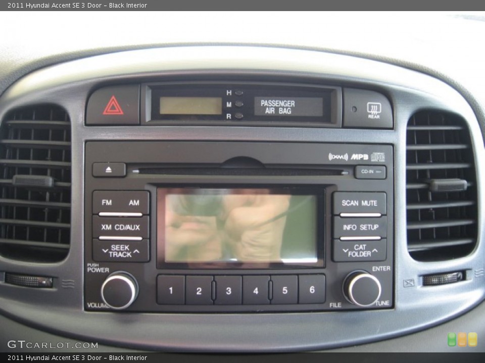 Black Interior Audio System for the 2011 Hyundai Accent SE 3 Door #52925035