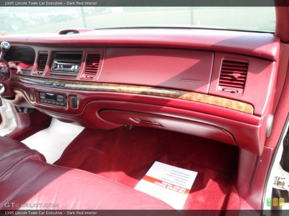 Dark Red Interior Dashboard for the 1995 Lincoln Town Car Executive #52925188