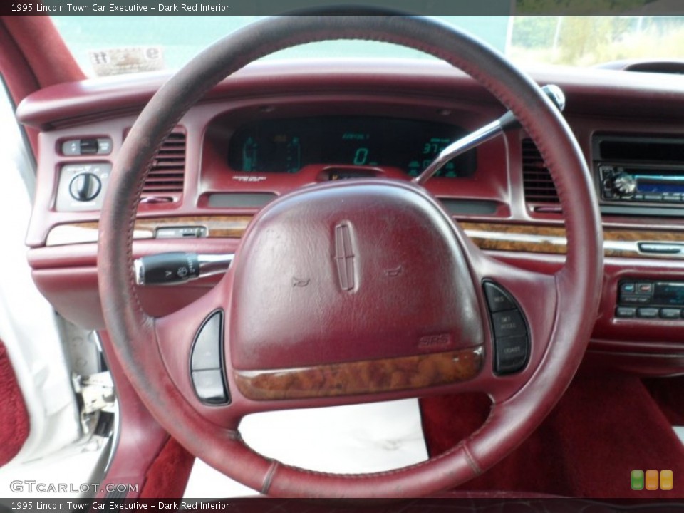 Dark Red Interior Steering Wheel for the 1995 Lincoln Town Car Executive #52925368
