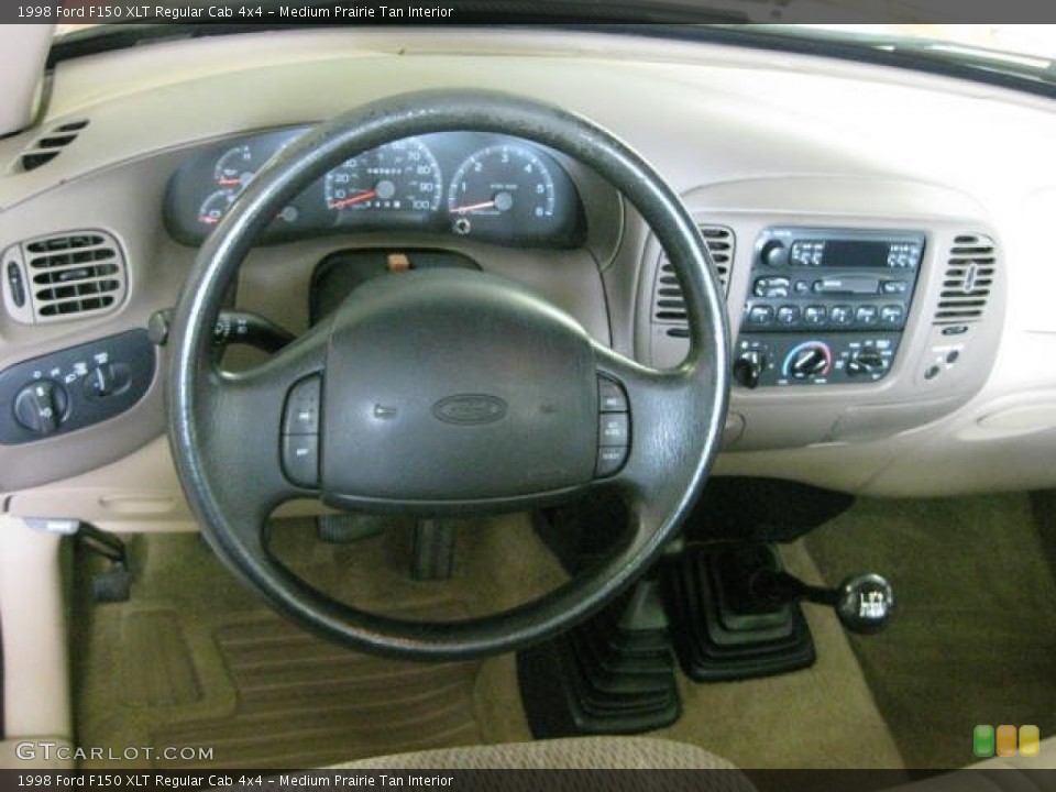 Medium Prairie Tan Interior Dashboard for the 1998 Ford F150 XLT Regular Cab 4x4 #52929123