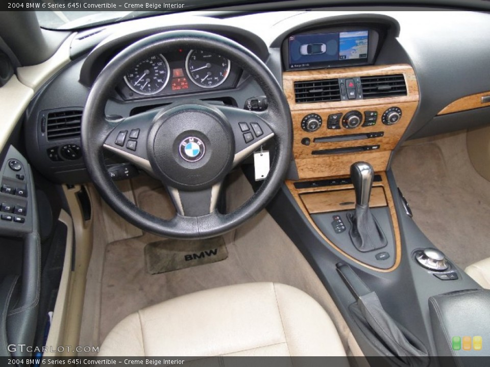 Creme Beige Interior Dashboard for the 2004 BMW 6 Series 645i Convertible #52929723