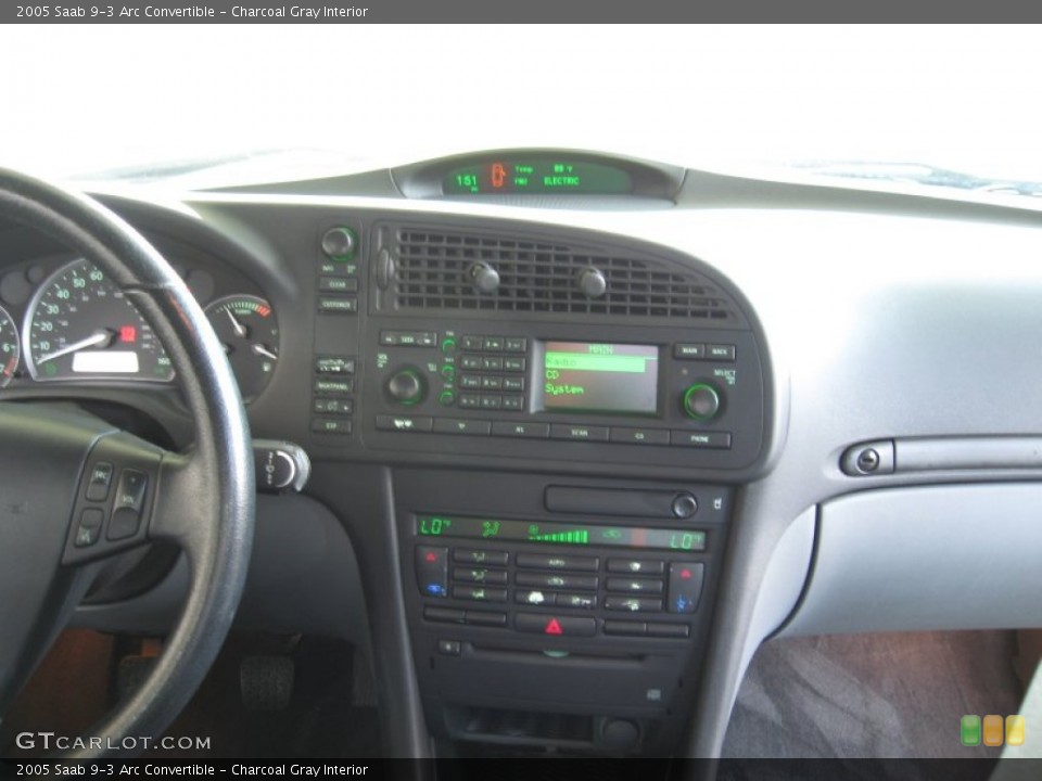 Charcoal Gray Interior Controls for the 2005 Saab 9-3 Arc Convertible #52929993