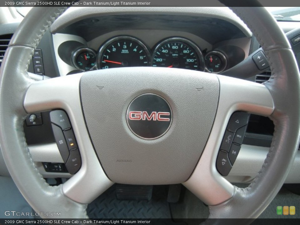 Dark Titanium/Light Titanium Interior Steering Wheel for the 2009 GMC Sierra 2500HD SLE Crew Cab #52934742