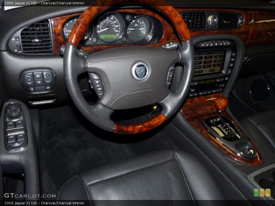 Charcoal/Charcoal Interior Steering Wheel for the 2009 Jaguar XJ XJ8 #52939218