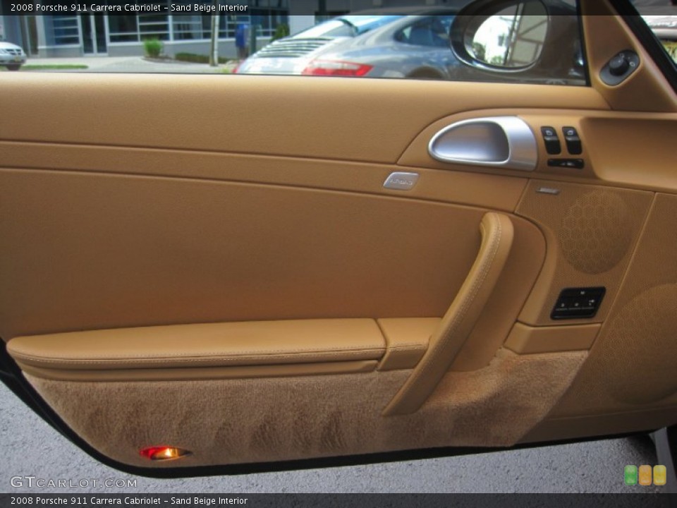Sand Beige Interior Door Panel for the 2008 Porsche 911 Carrera Cabriolet #52940262