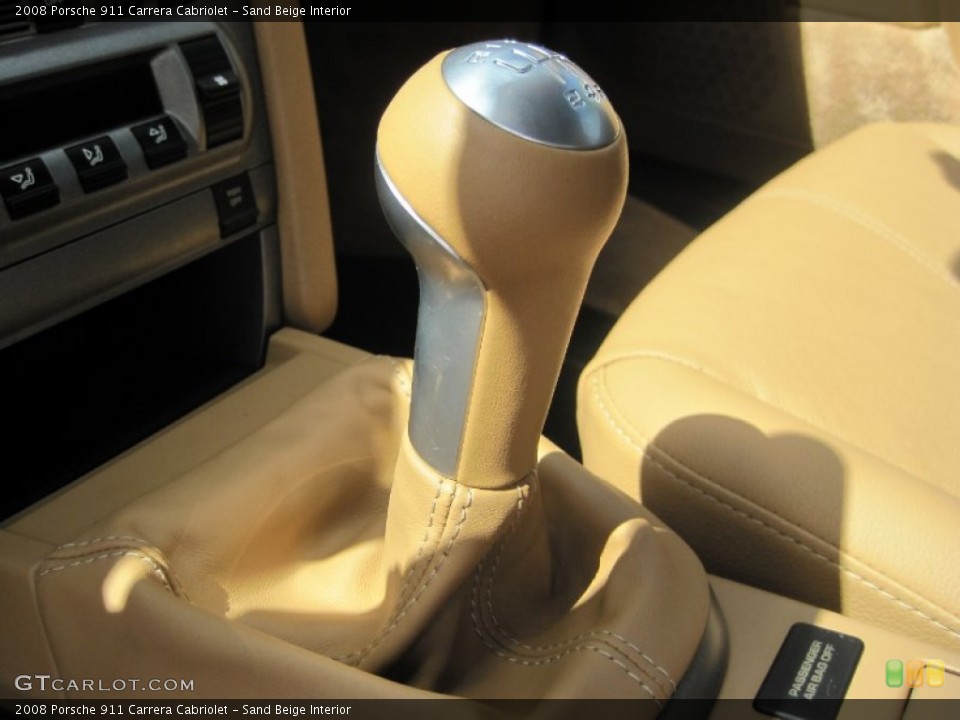 Sand Beige Interior Transmission for the 2008 Porsche 911 Carrera Cabriolet #52940358