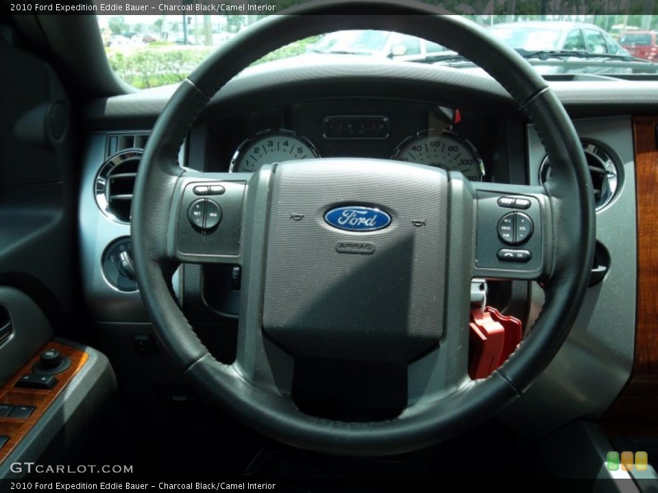 Charcoal Black/Camel Interior Steering Wheel for the 2010 Ford Expedition Eddie Bauer #52944033