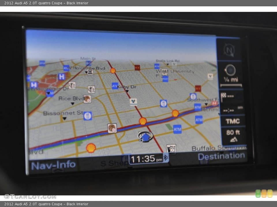Black Interior Navigation for the 2012 Audi A5 2.0T quattro Coupe #52945662