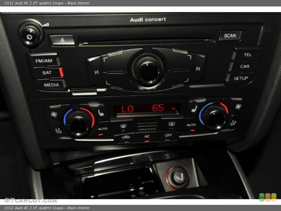 Black Interior Controls for the 2012 Audi A5 2.0T quattro Coupe #52946232