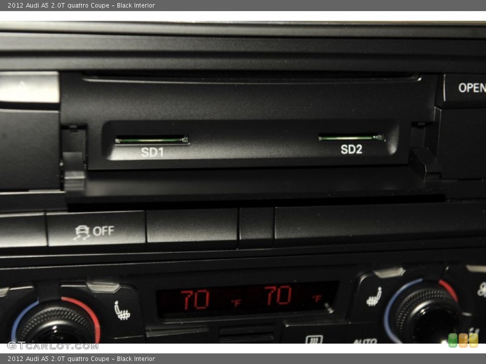 Black Interior Controls for the 2012 Audi A5 2.0T quattro Coupe #52946700