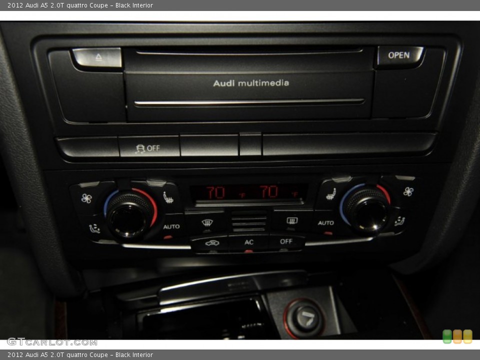 Black Interior Controls for the 2012 Audi A5 2.0T quattro Coupe #52946715