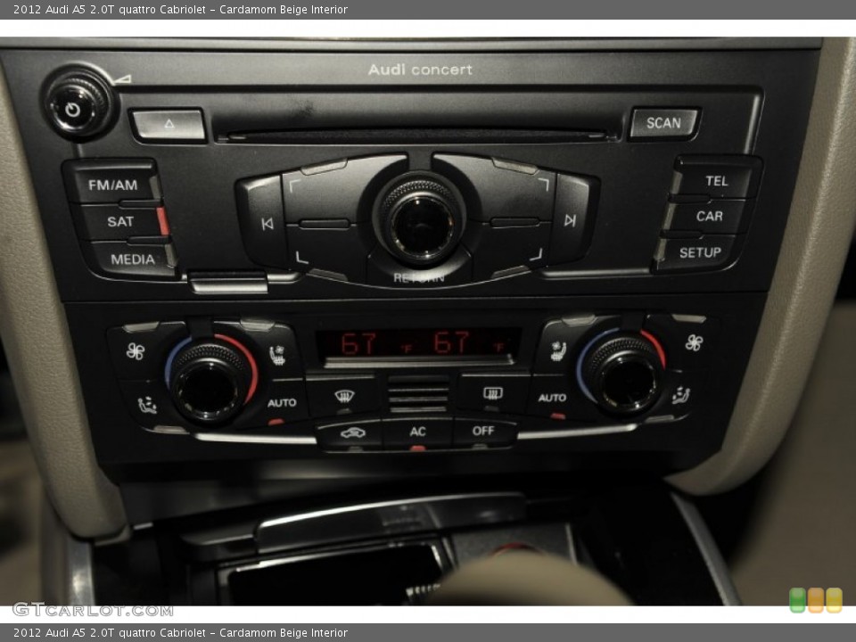 Cardamom Beige Interior Controls for the 2012 Audi A5 2.0T quattro Cabriolet #52948056