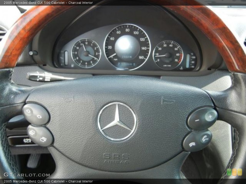 Charcoal Interior Steering Wheel for the 2005 Mercedes-Benz CLK 500 Cabriolet #52948089