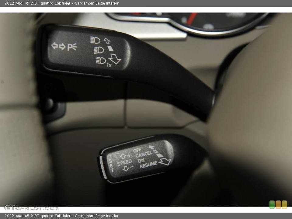 Cardamom Beige Interior Controls for the 2012 Audi A5 2.0T quattro Cabriolet #52948101