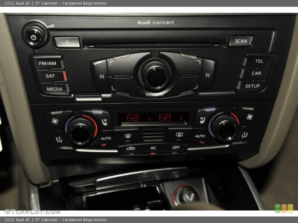 Cardamom Beige Interior Controls for the 2012 Audi A5 2.0T Cabriolet #52948539