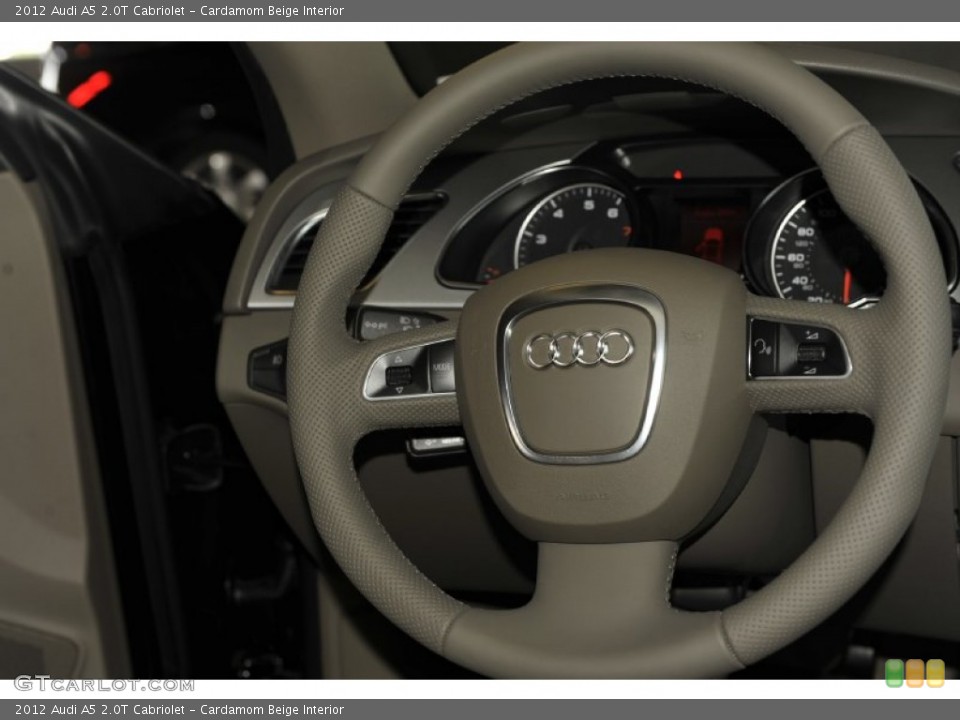 Cardamom Beige Interior Steering Wheel for the 2012 Audi A5 2.0T Cabriolet #52948659