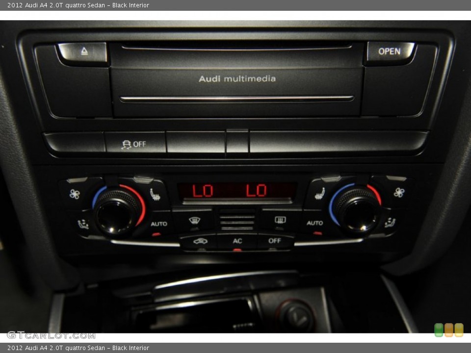 Black Interior Controls for the 2012 Audi A4 2.0T quattro Sedan #52949106