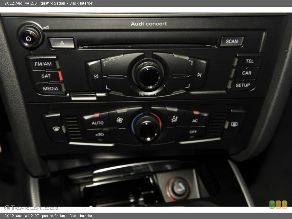 Black Interior Controls for the 2012 Audi A4 2.0T quattro Sedan #52949625