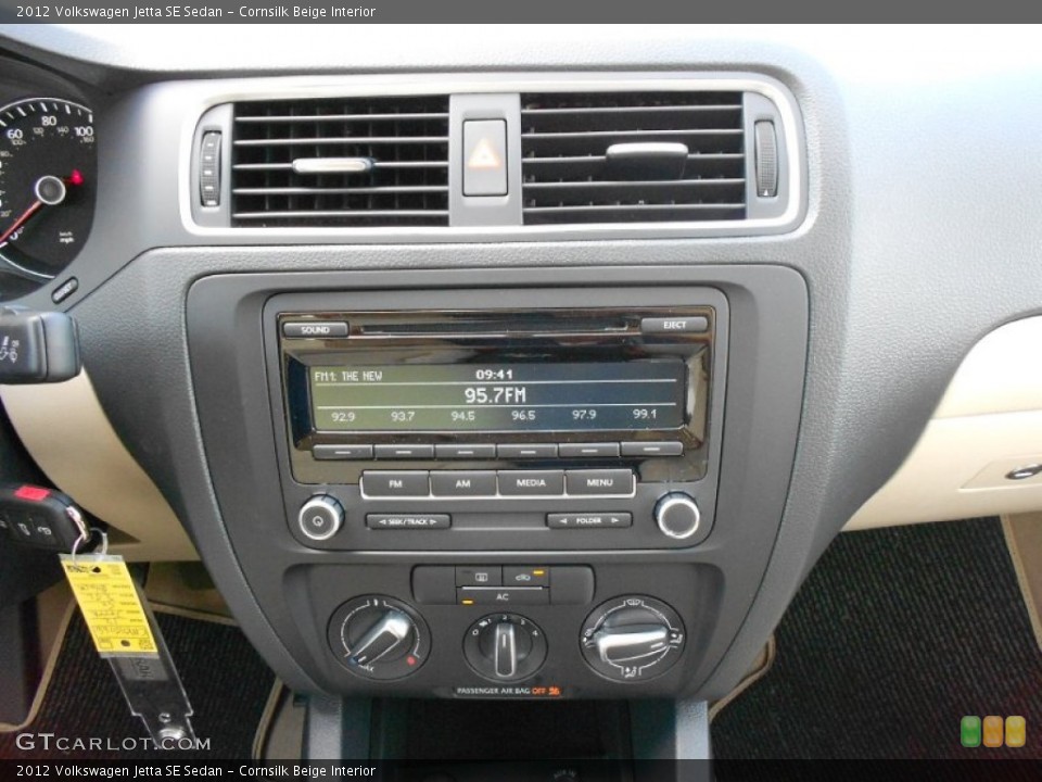 Cornsilk Beige Interior Controls for the 2012 Volkswagen Jetta SE Sedan #52949916