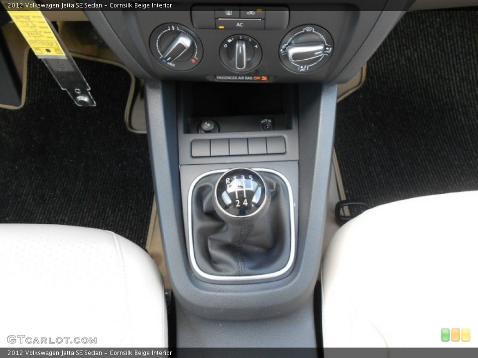 Cornsilk Beige Interior Transmission for the 2012 Volkswagen Jetta SE Sedan #52949937