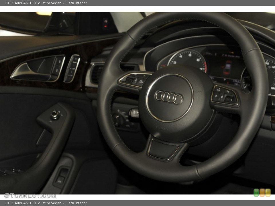 Black Interior Steering Wheel for the 2012 Audi A6 3.0T quattro Sedan #52950225