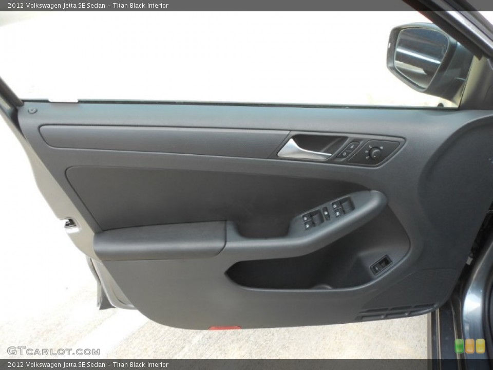 Titan Black Interior Door Panel for the 2012 Volkswagen Jetta SE Sedan #52950510