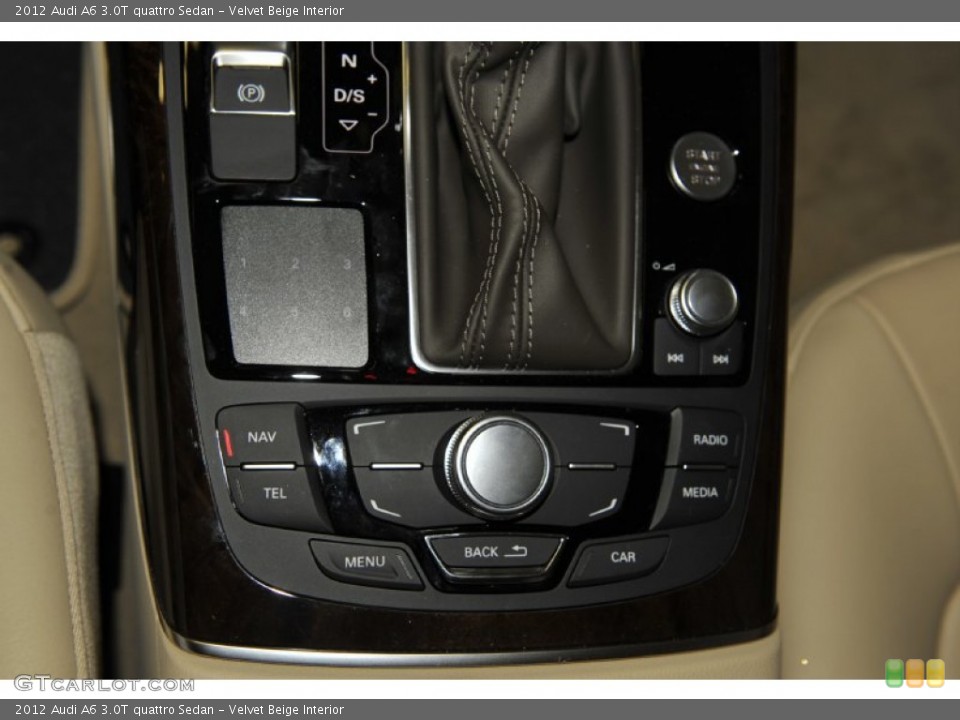 Velvet Beige Interior Controls for the 2012 Audi A6 3.0T quattro Sedan #52950576