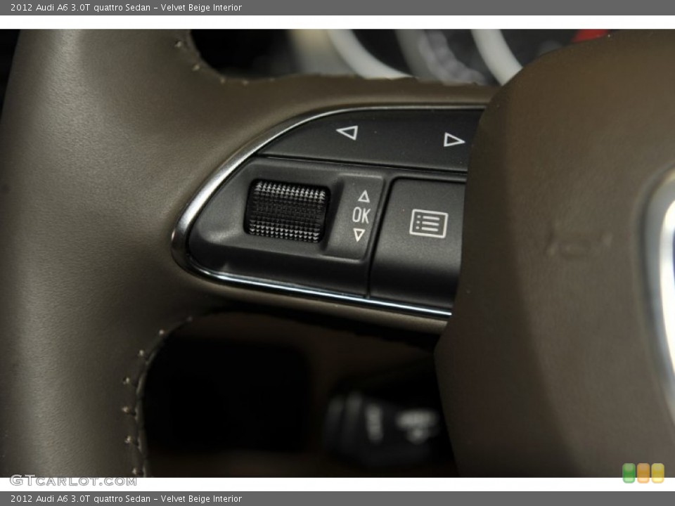 Velvet Beige Interior Controls for the 2012 Audi A6 3.0T quattro Sedan #52950600