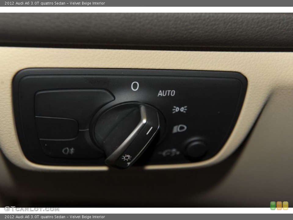 Velvet Beige Interior Controls for the 2012 Audi A6 3.0T quattro Sedan #52951194