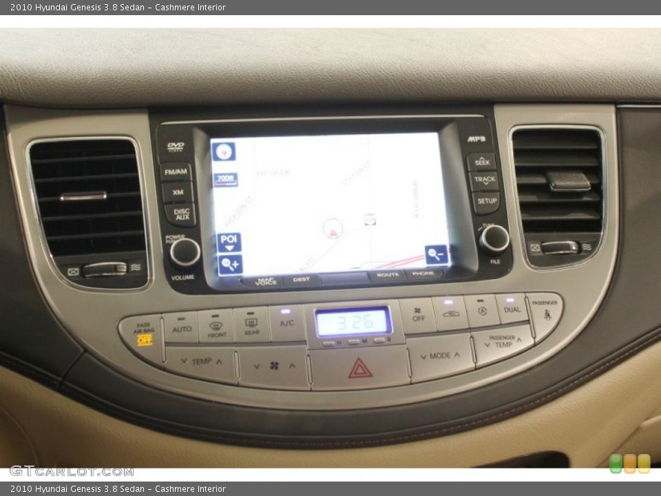 Cashmere Interior Navigation for the 2010 Hyundai Genesis 3.8 Sedan #52952838