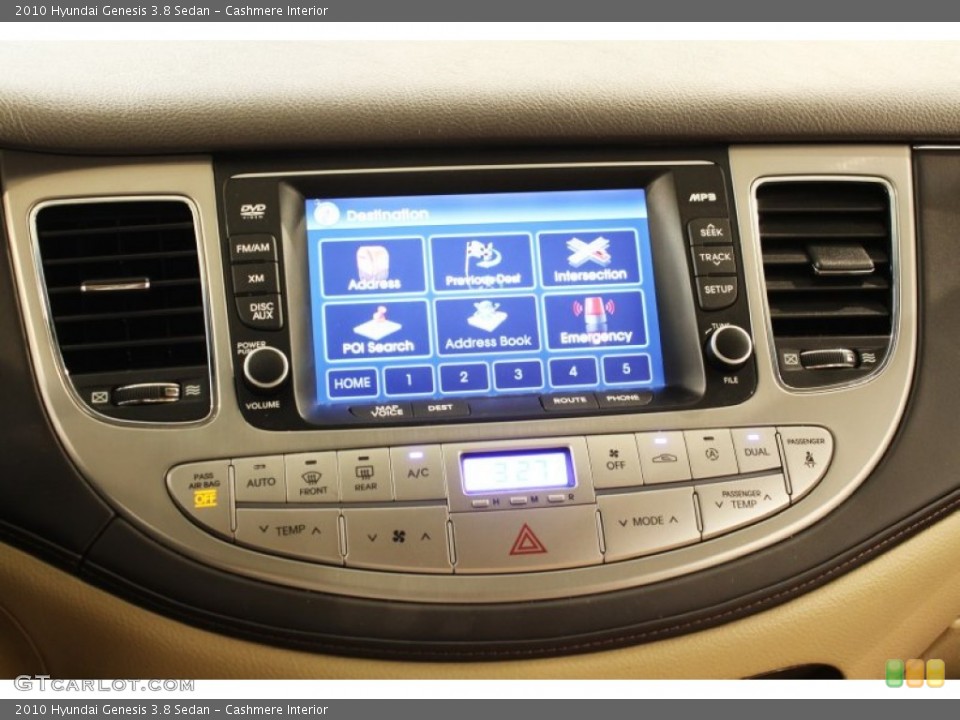 Cashmere Interior Controls for the 2010 Hyundai Genesis 3.8 Sedan #52952844