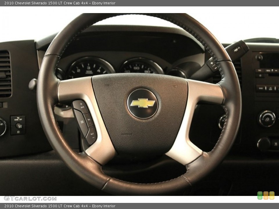 Ebony Interior Steering Wheel for the 2010 Chevrolet Silverado 1500 LT Crew Cab 4x4 #52954590