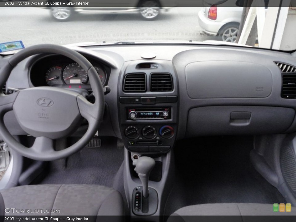 Gray Interior Dashboard for the 2003 Hyundai Accent GL Coupe #52956036