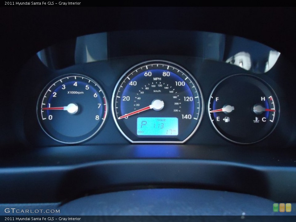 Gray Interior Gauges for the 2011 Hyundai Santa Fe GLS #52958721