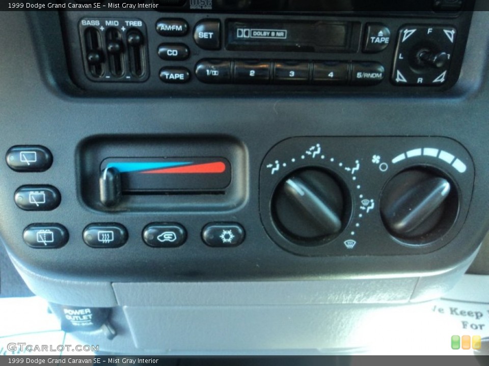 Mist Gray Interior Controls for the 1999 Dodge Grand Caravan SE #52963038