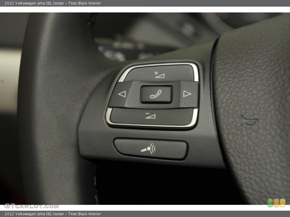 Titan Black Interior Controls for the 2012 Volkswagen Jetta SEL Sedan #52965492
