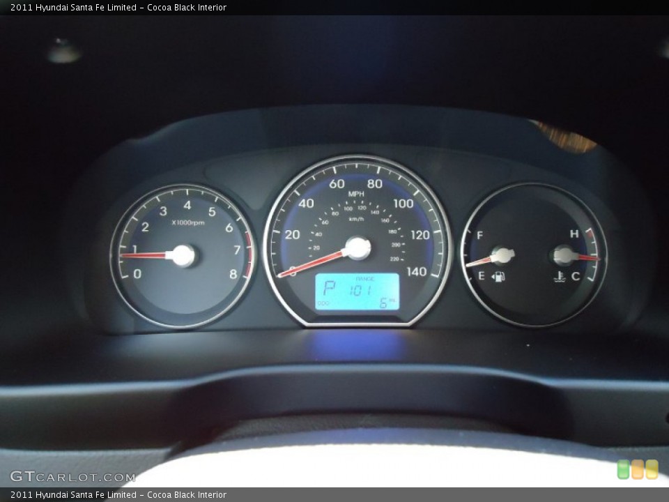Cocoa Black Interior Gauges for the 2011 Hyundai Santa Fe Limited #52968190