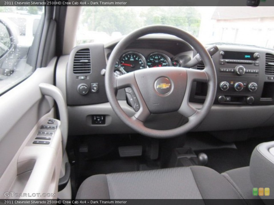 Dark Titanium Interior Steering Wheel for the 2011 Chevrolet Silverado 2500HD Crew Cab 4x4 #52969324